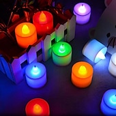 Χαμηλού Κόστους Φώτα κεριών-24 τεμ/σετ κεριά led με μπαταρία κεριά μπαταρίες ανάβει κεριά για να δημιουργήσετε ζεστή ατμόσφαιρα που τρεμοπαίζει φυσικά φωτεινά
