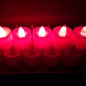 Χαμηλού Κόστους Φώτα κεριών-24 τεμ/σετ κεριά led με μπαταρία κεριά μπαταρίες ανάβει κεριά για να δημιουργήσετε ζεστή ατμόσφαιρα που τρεμοπαίζει φυσικά φωτεινά