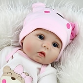 cheap Dolls-NPKCOLLECTION 22 inch Reborn Doll Baby &amp; Toddler Toy Baby Girl Reborn Baby Doll Newborn lifelike Lovely Parent-Child Interaction Hand Applied Eyelashes with Clothes and Acc for Girls Christmas Gift