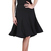 economico Gonne Latine-gonne da ballo latino traspiranti con arricciature da donna senza maniche in spandex caduto