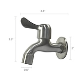 economico Accessori per rubinetti-accessorio per rubinetto monocomando in acciaio inossidabile, rubinetto per lavatrice installato a parete di qualità superiore