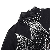 olcso Műkorcsolya ruhák-Kűrruha Női Lány Klizanje na ledu Ruhák Felszerelések Yan rózsaszín Ibolya Fekete Spandex Nagy rugalmasságú Verseny Kűrruhák Kézzel készített Virágos / Botanikus Hosszú ujj Jégkorcsolyázás