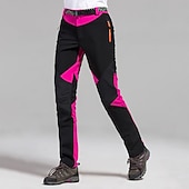 cheap Bottoms-Women&#039;s Hiking Pants Trousers Fleece Lined Pants Softshell Pants Winter Outdoor Waterproof Windproof Thermal Warm Elastic Waist Fashion Bottoms Blue Red Skiing Camping Ski / Snowboard