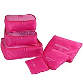 economico Borsoni da viaggio-6 set Borsa da viaggio Organizzatore di viaggi Organizer per bagagli da viaggio / Organizer per imballaggi Massima capacità Ompermeabile Portatile Anti-polvere Panno Oxford Per Viaggi Reggiseni