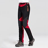 cheap Bottoms-Women&#039;s Hiking Pants Trousers Fleece Lined Pants Softshell Pants Winter Outdoor Waterproof Windproof Thermal Warm Elastic Waist Fashion Bottoms Blue Red Skiing Camping Ski / Snowboard