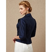 baratos envoltórios de convidados de casamento-Casacos  Jaquetas Manga 3/4 Tafetá Casamento  Festa  Noite  Convidada Feminina Wrap Com Strass  Fivela Impressar em Vestidos