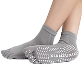 economico Calze da Yoga-1 Paio Calze yoga Calzini antiscivolo da yoga Cinque calzini della punta Per donna Antiscivolo Traspirante Protettivo Viola scuro Azzurro Rosa + giallo Autunno Inverno per Yoga Pilates Danza Bikram