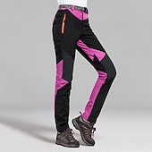 cheap Bottoms-Women&#039;s Hiking Pants Trousers Fleece Lined Pants Softshell Pants Winter Outdoor Waterproof Windproof Thermal Warm Elastic Waist Fashion Bottoms Blue Red Skiing Camping Ski / Snowboard