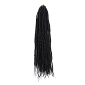 levne Háčkované vlasy-Faux Locs Dredy Senegalský Twist Pletené copánky Umělé vlasy Copánkové vlasy 1 balení
