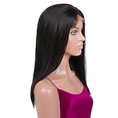 cheap Human Hair Lace Front Wigs-Lace Front Wig 4x4 Lace Human Hair Pre Plucked 130% 150% 180% Density Yaki StraightFront Wigs with Baby Hair Brazilian Human Hair Wigs for Black Women