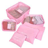 economico Borsoni da viaggio-6 set Borsa da viaggio Organizzatore di viaggi Organizer per bagagli da viaggio / Organizer per imballaggi Massima capacità Ompermeabile Portatile Anti-polvere Panno Oxford Per Viaggi Reggiseni