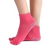 economico Calze da Yoga-1 Paio Calze yoga Calzini antiscivolo da yoga Cinque calzini della punta Per donna Antiscivolo Traspirante Protettivo Viola scuro Azzurro Rosa + giallo Autunno Inverno per Yoga Pilates Danza Bikram