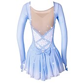 levne Šaty na krasobruslení-Šaty na bruslení Dámské Dívčí Buz Pateni Šaty Rudě růžová Fialová Tmavě fialová Síťka Spandex Vysoká pružnost Soutěž Bruslařské oblečení Ručně vyrobeno Klasický Bruslení Krasobruslení / Štras / Zima
