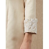 billige mors wraps-Langermet Frakker / jakker Blonder / Sateng Bryllup / Fest / aften Sjal til kvinner Med Blonder / Appliqué / Knapp