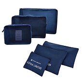economico Borsoni da viaggio-6 set Borsa da viaggio Organizzatore di viaggi Organizer per bagagli da viaggio / Organizer per imballaggi Massima capacità Ompermeabile Portatile Anti-polvere Panno Oxford Per Viaggi Reggiseni