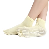 economico Calze da Yoga-1 Paio Calze yoga Calzini antiscivolo da yoga Cinque calzini della punta Per donna Antiscivolo Traspirante Protettivo Viola scuro Azzurro Rosa + giallo Autunno Inverno per Yoga Pilates Danza Bikram