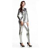 economico Lucide-Tute Zentai Lucide Costume Cosplay Catsuit Costume di Carnevale Tuta Intera Per uomo Per donna Sesso Costume Sexy Tinta unita Spandex Latex Costume per Halloween Mascherata Adulti