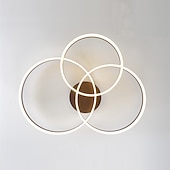 cheap Dimmable Ceiling Lights-90 cm 3-Light Circle Design Ceiling Light  Flush Mount Lights Metal Painted Finishes LED Nordic Postmodern Style for Dining Room Living Room 110-120/220-240V