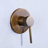 abordables Systèmes de douche à valve brute-ensemble de robinets de douche encastrés vintage pommeau de douche de 8 &quot;, mélangeur de système de douche rugueux dans la tête de pluie à haute pression avec drain, baignoire murale et kit de garniture de douche salle de bain