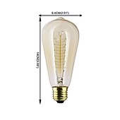 Χαμηλού Κόστους Λάμπες Πυρακτώσεως-5 τμχ 60w vintage λαμπτήρας πυρακτώσεως edison e26 e27 ρυθμιζόμενος διακοσμητικός αντικέ λαμπτήρας πυρακτώσεως για εσωτερικούς χώρους επιτοίχια φωτιστικά οροφής πορτοκαλί ζεστό 220-240v