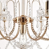 Недорогие Люстры-свечи-9 ламп, 75 см, хрустальные люстры в стиле свечей, металлические люстры в стиле свечей, гальваника, другие, деревенский / лодж, современный, современный, 110-120в 220-240в.