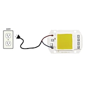 voordelige LED-accessoires-5 stks 50 w 220 v diy cob led chip lamp kraal voor schijnwerper