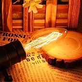 Χαμηλού Κόστους Λάμπες Πυρακτώσεως-10 τμχ 40w edison vintage λαμπτήρας πυρακτώσεως ρυθμιζόμενος e14 c35 αντικέ νήμα κεχριμπαρένιο ζεστό λευκό για φως πολυελαίου 220-240v
