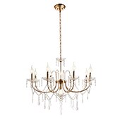 Недорогие Люстры-свечи-9 ламп, 75 см, хрустальные люстры в стиле свечей, металлические люстры в стиле свечей, гальваника, другие, деревенский / лодж, современный, современный, 110-120в 220-240в.