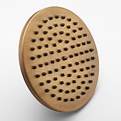 abordables Systèmes de douche à valve brute-ensemble de robinets de douche encastrés vintage pommeau de douche de 8 &quot;, mélangeur de système de douche rugueux dans la tête de pluie à haute pression avec drain, baignoire murale et kit de garniture de douche salle de bain