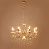 Недорогие Люстры-свечи-9 ламп, 75 см, хрустальные люстры в стиле свечей, металлические люстры в стиле свечей, гальваника, другие, деревенский / лодж, современный, современный, 110-120в 220-240в.