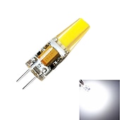 billige Bi-pin lamper med LED-10 stk g4 2w 200lm cob led bi-pin lyspære dimbar for skaplys taklys rv båter utendørs belysning 20w halogen tilsvarende varm hvit dc12v