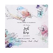 billige Bryllupsinvitasjoner-Flat Kort Bryllupsinvitasjoner 50-pack / 20-pack - Invitasjonssett Kunstnerisk Stil Perle-papir