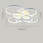 olcso Mennyezeti lámpák-106 cm mennyezeti lámpa led geometriai formák süllyesztett lámpák fém akril festett felületek modern 220v 110v / ce tanúsítvánnyal