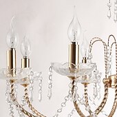 Недорогие Люстры-свечи-9 ламп, 75 см, хрустальные люстры в стиле свечей, металлические люстры в стиле свечей, гальваника, другие, деревенский / лодж, современный, современный, 110-120в 220-240в.