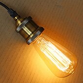 Χαμηλού Κόστους Λάμπες Πυρακτώσεως-6 τμχ 40w edison vintage λαμπτήρας πυρακτώσεως με ρυθμιζόμενο e26 e27 st64 νήμα κηροπήγιο πορτοκαλί ζεστό λευκό για φωτιστικό 220v 110v