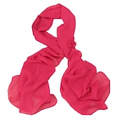 economico Sciarpe in chiffon-Per donna Sciarpe di chiffon Da sera Strada Da giorno Vino Nero Rosa Sciarpa Colore puro / Essenziale / Chiffon / Inverno / Primavera / Estate