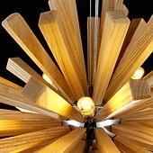 economico Modello a globo-10-Light 12 cm Luci Pendenti Legno / bambù Legno / bambù Paese 110-120V 220-240V