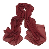 economico Sciarpe in chiffon-Per donna Sciarpe di chiffon Da sera Strada Da giorno Vino Nero Rosa Sciarpa Colore puro / Essenziale / Chiffon / Inverno / Primavera / Estate