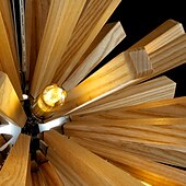 economico Modello a globo-10-Light 12 cm Luci Pendenti Legno / bambù Legno / bambù Paese 110-120V 220-240V