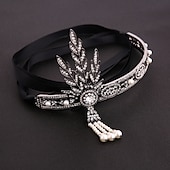 ieftine Accesorii și altele-Retro / vintage Urlați 20 de ani Anii 1920 Accesoriu de Păr Bandană Adolescentă Gatsby Charleston Gentlewoman Franjuri Mată Ciucure Haine Bal Pentru femei Halloween Mascaradă Petrecere Birou