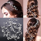 preiswerte Hochzeit Kopfschmuck-Künstliche Perle / Kupferkabel Stirnbänder / Kopfbedeckung / Kopf Kette mit Kunstperlen / Kristall Verzierung 1 Stück Hochzeit / Valentinstag Kopfschmuck