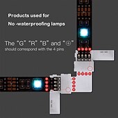 cheap Lamp Bases &amp; Connectors-10PCS 4-Pins Solderless Connector For 10MM 5050 No-Waterproof Strip Light Accessory for RGB LED Strip Ligh