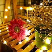abordables Guirlandes lumineuses à piles-Guirlande lumineuse de 10 m 100 leds 1 télécommande 13 touches 1 pc blanc chaud blanc multicolore étanche créatif cuttable aa alimenté par piles