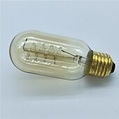 זול נורת להט-1 pc 40 W E26 / E27 T45 לבן חם 2200-2700 k רטרו / Spottivalo / דקורטיבי נורת ליבון אדיסון בציר ליבון 220-240 V