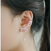 economico Orecchini-Per donna Zircone cubico Polsini Arrampicatori dell&#039;orecchio Di tendenza Argento placcato Orecchini Gioielli Argento Per Feste Matrimonio 1 pc
