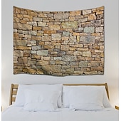 olcso táj kárpit-vintage fal tégla fal kárpit art dekor takaró függöny piknik terítő akasztó otthon hálószoba nappali kollégiumi dekoráció építészet vintage rusztikus szikla falazat