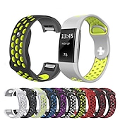זול להקות שעונים של Fitbit-צפו בנד ל פיטביט Charge 2 סיליקוןריצה תַחֲלִיף רצועה רך מתכוונן נושם רצועת ספורט צמיד