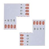 cheap Lamp Bases &amp; Connectors-10PCS 4-Pins Solderless Connector For 10MM 5050 No-Waterproof Strip Light Accessory for RGB LED Strip Ligh