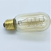 זול נורת להט-1 pc 40 W E26 / E27 T45 לבן חם 2200-2700 k רטרו / Spottivalo / דקורטיבי נורת ליבון אדיסון בציר ליבון 220-240 V