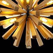economico Modello a globo-10-Light 12 cm Luci Pendenti Legno / bambù Legno / bambù Paese 110-120V 220-240V